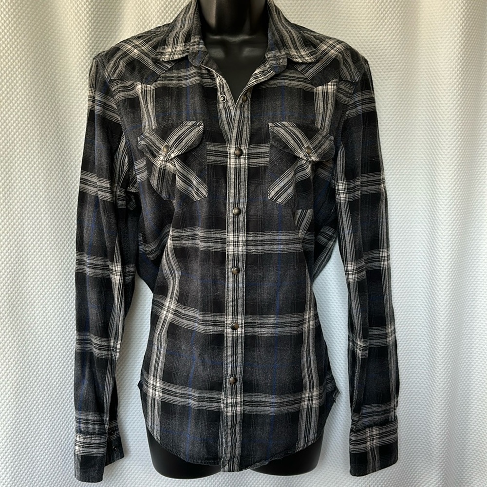 Vince Western Style Snap LS Shirt S